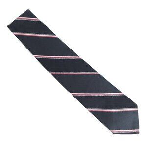 Envoy Men Necktie Striped Color Black Pink Size 53x3 - NWOT - USA